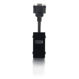 C2G Display Port Adapter, Display Port to VGA Wall Plate, White, Cables to Go 29447