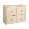 Rayher Wooden Chest, 15x20x7cm, 4 Drawers, Wood Brown, 20 x