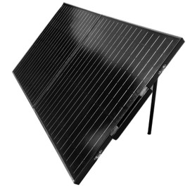 100 Watt 12 Volt Portable Solar Panel for Power Station, Foldable 100W Solar Panel Suitcase with Adjustable Kickstand, Solar Charger for RV Camping Off Grid System,Black