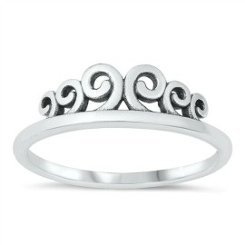 Silver Line Ring Genuine Sterling Silver 925 Oxidized Jewelry Face Height 2.5 mm Size 6