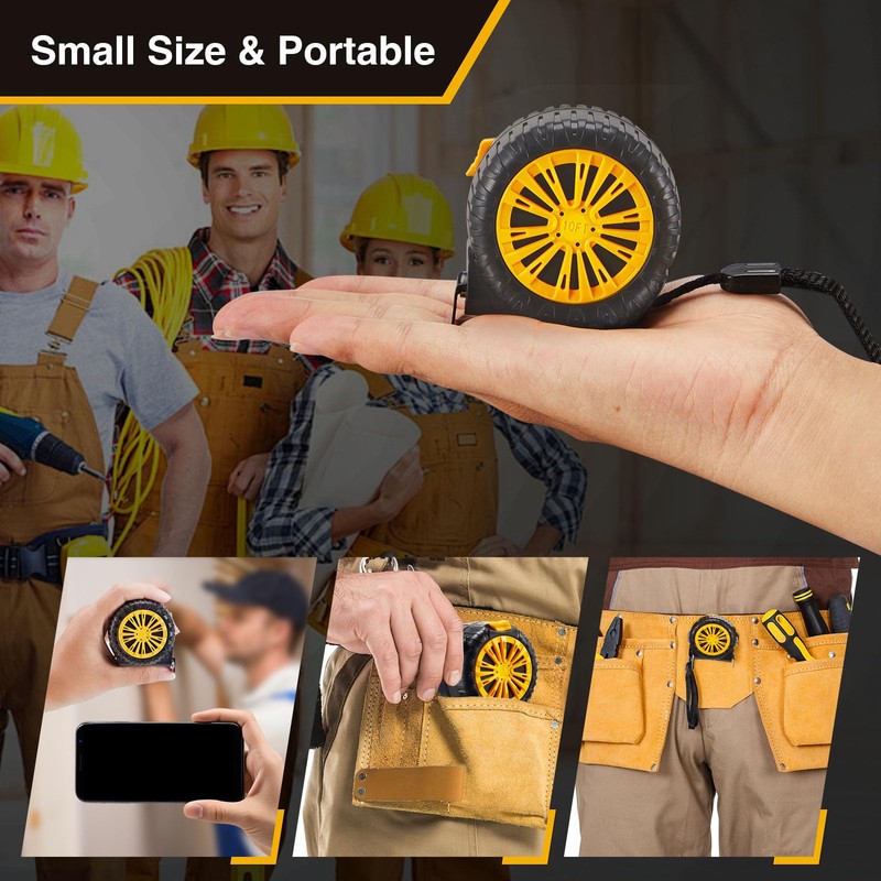 Tape Measure, Tape Measure 10 Ft, Auto Lock Feature, Inch/Metric