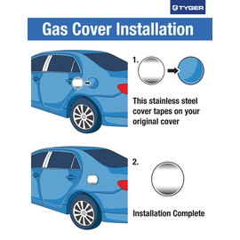 Made in USA! Compatible with 1998-2002 Toyota Tundra Gas Cap Chrome Stainless Steel Fuel Cover