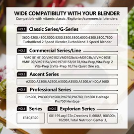For Vitamix Blender Pitcher,64oz for vitamix 5200 blender pitcher,fit for 5000 6300 7500 Pro200/500/750 Vita-Prep vm0101/vm0102/vm0103/vm0197 E310/320,Classic C/Commercial/Explorian etc.5 YR Warranty