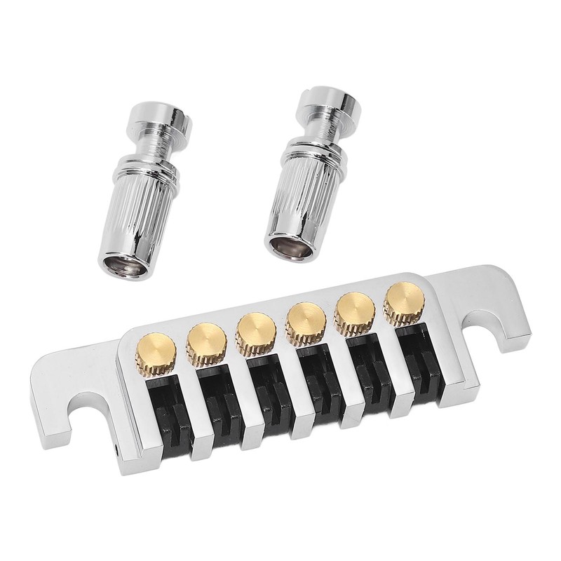 Guitar Bridge Tailpiece Reversible Wrap Around Saddle Bridge Stop Tailpiece
