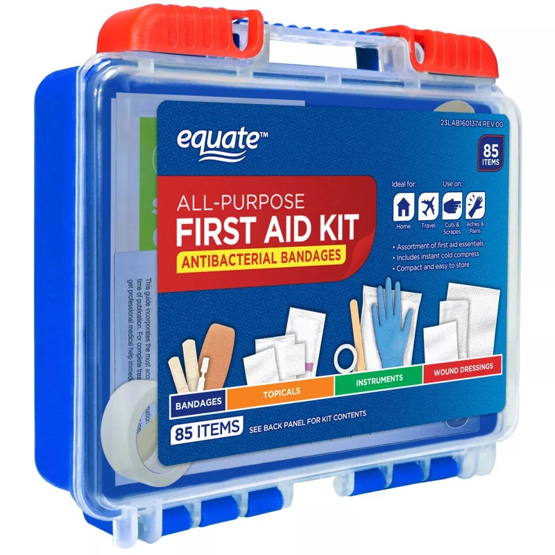 Equate 16WAL01376REV1 All-Purpose 85-Piece First Aid Kit