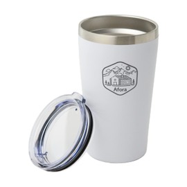 Afora Tumbler, Stainless Steel Bottle, Outdoor, Hot or Cold Insulated, Vacuum Insulated, With Lid, 16.5 fl oz (470 ml) (White)