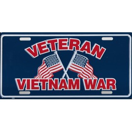 HangTime Veteran Vietnam War Metal License Plate
