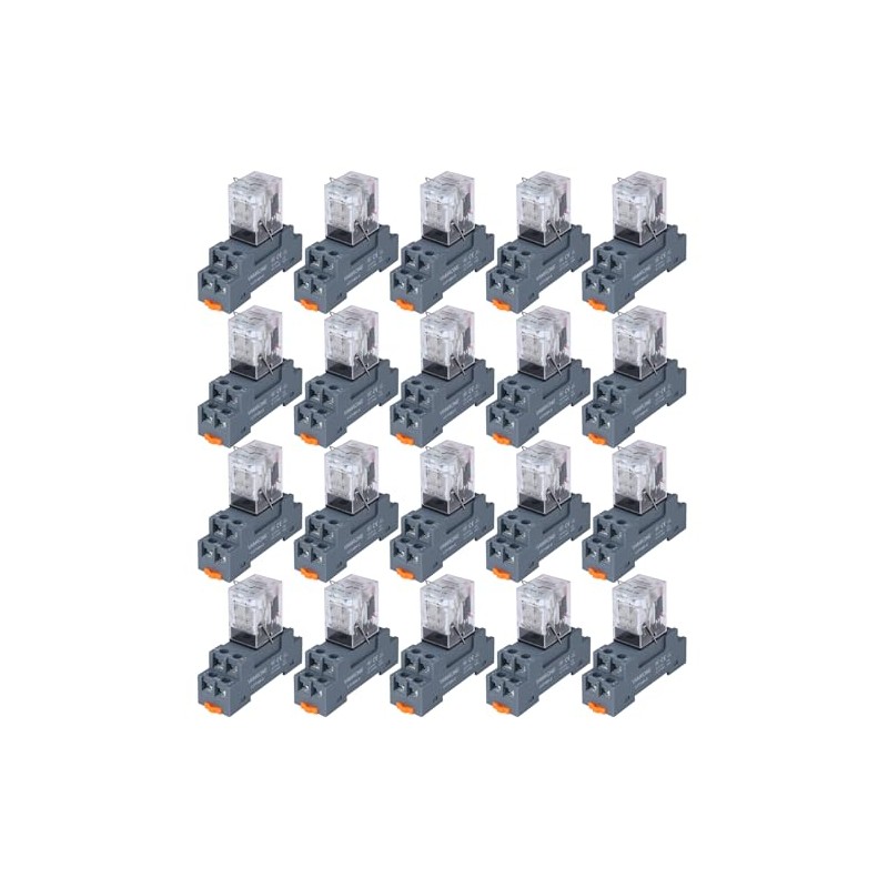20PCS Electromagnetic Power Relay, 8-Pin 10 AMP 110/120V AC Relay