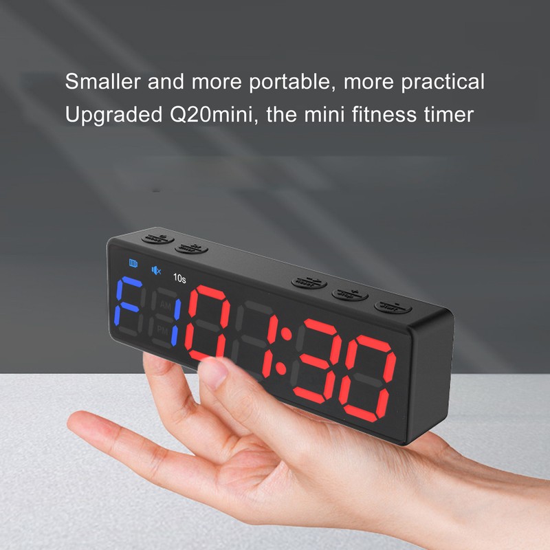 Gym Timer Portable Workout Interval Timer Fitness Clock Large Digital