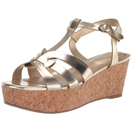 Bandolino Women's Kayden Wedge Sandal, Platino 710, 6.5