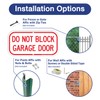 Faittoo (2 Pack) Do Not Block Garage Door Sign, No
