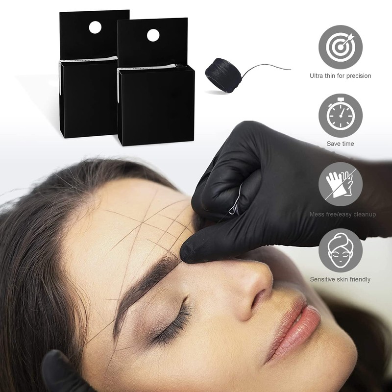Eyebrow Cord, Eyebrow Pre-Dyed Thread Microblading, Brow Mapping String for