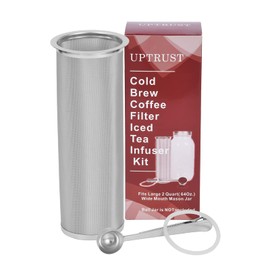 UPTRUST Cold Brew Coffee Maker Filter for 2Quart/64ounce Wide Mouth Mason Jar-Iced Coffee&Tea&Fruit Maker (Jar NOT Included)