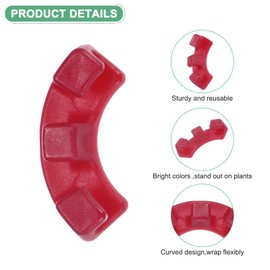 M METERXITY 100-Pack Plant Bender, 1.4x0.4 Inch 90 Degree Adjustable Plant Training Clips Plant Stem Low Stress Plant Branch Trainer Clips for Plant Gardening/Flowers/Climbing Plants[Red]