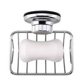 ARCCI Bar Soap Holder for Shower Wall, Stainless Steel Strong Vacuum Suction Cup Shower Soap Dish, Rustproof Wall Mouted Square Soap Sponge Holder Tray for Bathroom & Kitchen Sink, Chrome