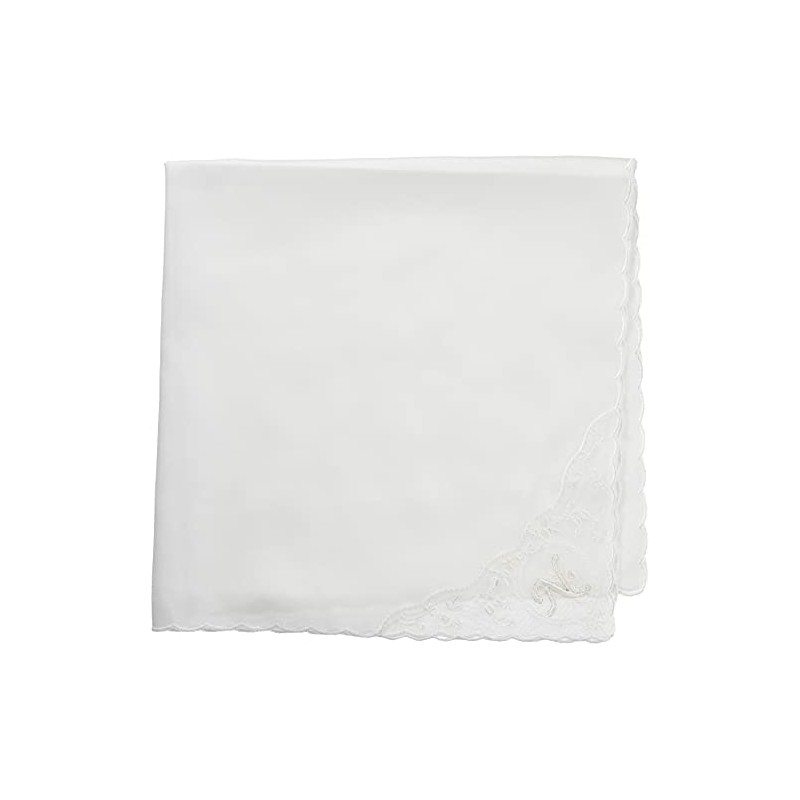 Intermode Women's Initial Handkerchief 40505005 5006 Handkerchief, Initial N White