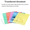 ZCZN A4 Plastic Sleeves, 45pcs Coloured Cut Flush Folders for