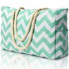 oscaurt Beach Bag Striped Tote Bag Swimming Bag Waterproof Beach