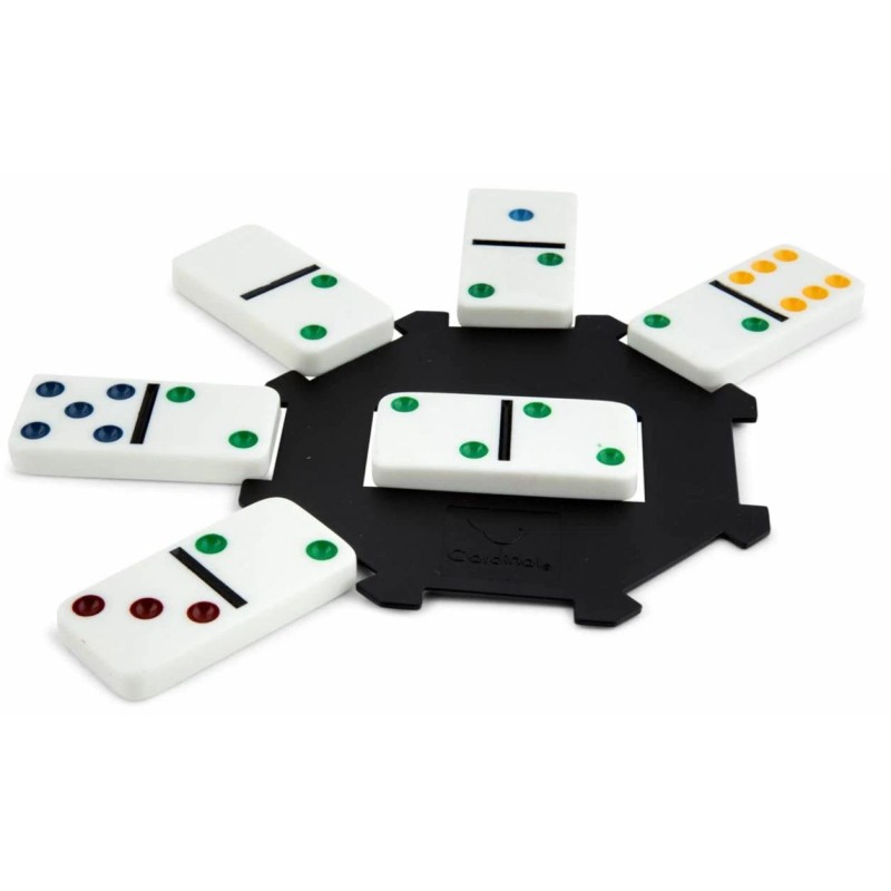 Cardinal Double Six Color Dot Dominoes 28 color dot dominoes