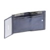 Small Leather Boxed Style wallet with large coin compartment LEAS,