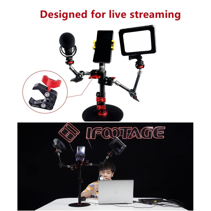 IFOOTAGE Super Camera C Clamp for Camera Magic Arm Large