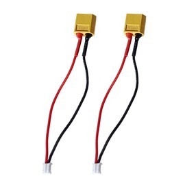 JINOARC 2Pcs Male XT60 to 2-PIN JST-PH2.0 Female Adapter Conversion Cable 22AWG 100mm for Furitek Tegu Lizard ESC RC Car Plane
