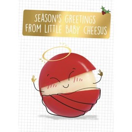 Seasons Greetings From Little Baby Cheesus - Funny Cute Christmas Card