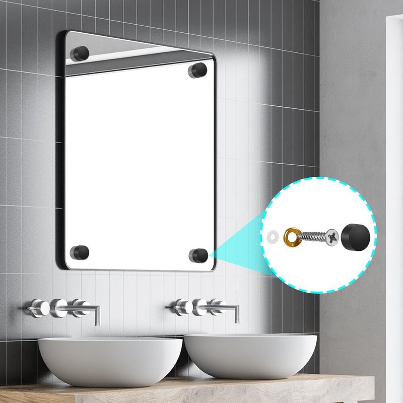 KAKULO Mirror Screws with Decorative Caps Solid Brass Screw Cap