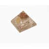Sawcart Selenite Orgone Crystal Pyramid with Flower of Life Symbol