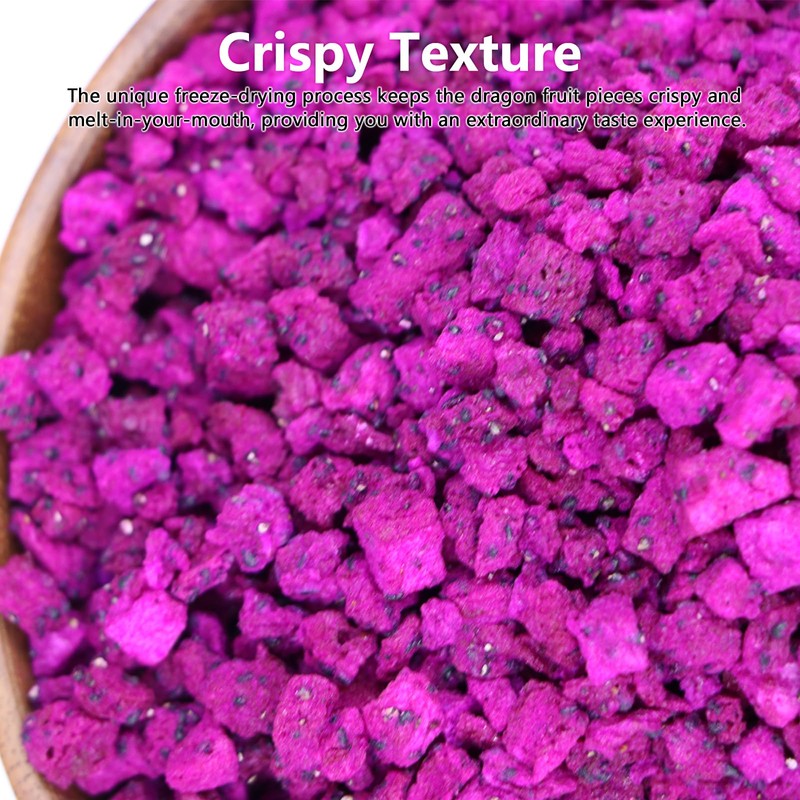 Freeze-Dried Dragon Fruit, Freeze-Dried Fruit, 185g/6.5302, No Added Sugars, Dry