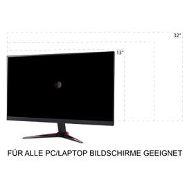 Fastscope Fadenkreuz-Aufkleber für Monitor, 36 Stück, Schwarz