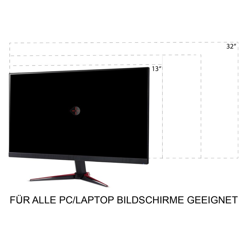 Fastscope Fadenkreuz-Aufkleber für Monitor, 36 Stück, Schwarz