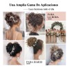 Chongos Postizos Cabello Moño Pelo Desordenado Postizo,2 Pza