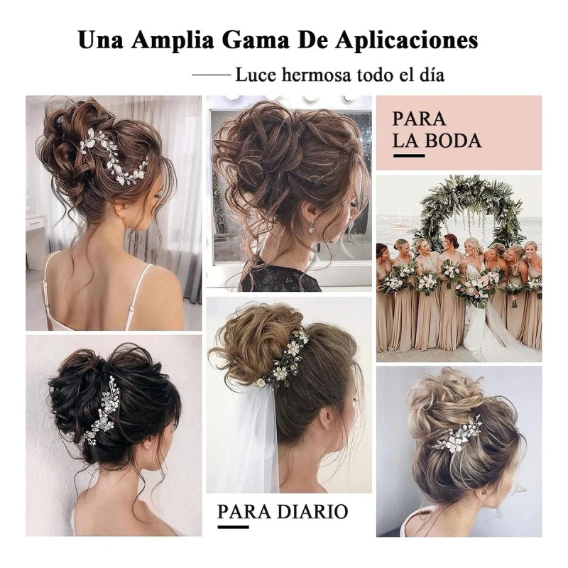 Chongos Postizos Cabello Moño Pelo Desordenado Postizo,2 Pza