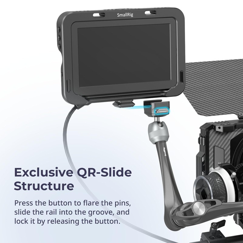 SMALLRIG 11" Rosette Magic Arm, HawkLock H21 Quick Release Structure,