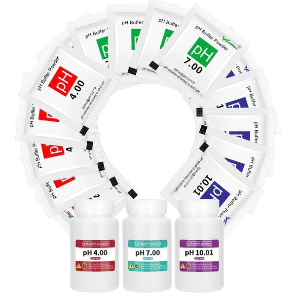 CIZTADA 15 Pack pH Calibration Buffer Powder with 250 ml