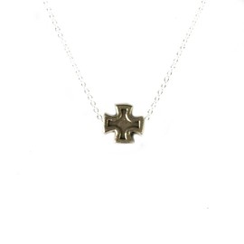 My Saint My Hero Faith Petite Necklace, Chapado en oro, Sin gemas.