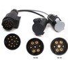 Towing Electrics Adaptor 13 Pin to 12N+12S 7 Pin,Caravan Converter