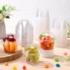 SiliFine 3.5 Oz-100 Sets Clear Plastic Cups with Dome Lids