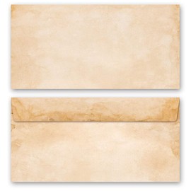 Envelopes Vintage Antique & History Pack of 50 Envelopes (Without Window) DIN Long (220 x 110 mm) Paper-Media