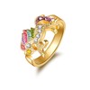 Clataly Rainbow Unicorn Ring with Rhinestone Opening Adjustable Cartoon Unicorn