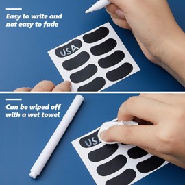 Sumind 72 Pairs Eye Strips Breathable Sports Eye Stickers with 1 White Pencil for Baseball Football Softball Fans on Game Day (Black)