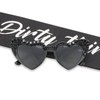 TIOSRU Dirty Thirty Birthday Sunglasses and Sash for Women 30th