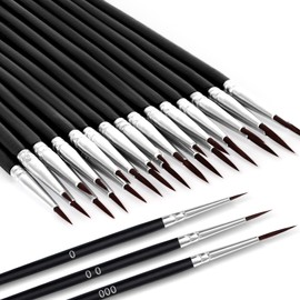 30 Pcs Tiny Detail Paint Brushes Set, Micro Small Paint Brush with 3 Sizes, Mini Miniature Thin Fine Tip Liner Paintbrushes for Nail Art Watercolor Crafts Oil Acrylic Painting Models Detailing Sculpt