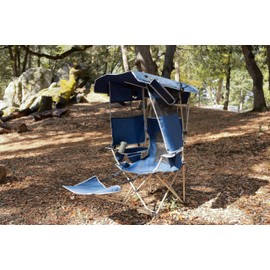 Nice C Chair with Canopy, Umbrella Chair, Chairs with Shade, Sports Chairs, USB, Type-C&DC Charging Cable Included, 30W Solar Panels, Removable Footrest&Cooler Bag (1 Navy)