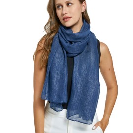 PANTONIGHT Women's Fashion Scarf Sparkling Evening Shawl Lightweight Wedding Shawl Head Scarf and Wraps for Party (2702)