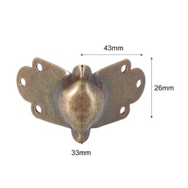 Dophee 8Pcs Furniture Corner Protector Jewelry Wooden Box Chest Guard Edge Cover 1.69"x1.02"x1.30"