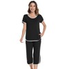 WiWi Pajamas for Women Soft Knit Capri Pants Pajama Sets