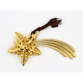 BELI-BECO 542 Komet - Stern für Krippe mit Beleuchtung - Krippenbeleuchtung - Metall - klare Glühlampe E 5,5-4,5 V - 0,2A - glänzendes Gold (50 mm)