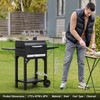 MASTER COOK Charcoal Grill with Two Side Tables, Heavy-duty Steel